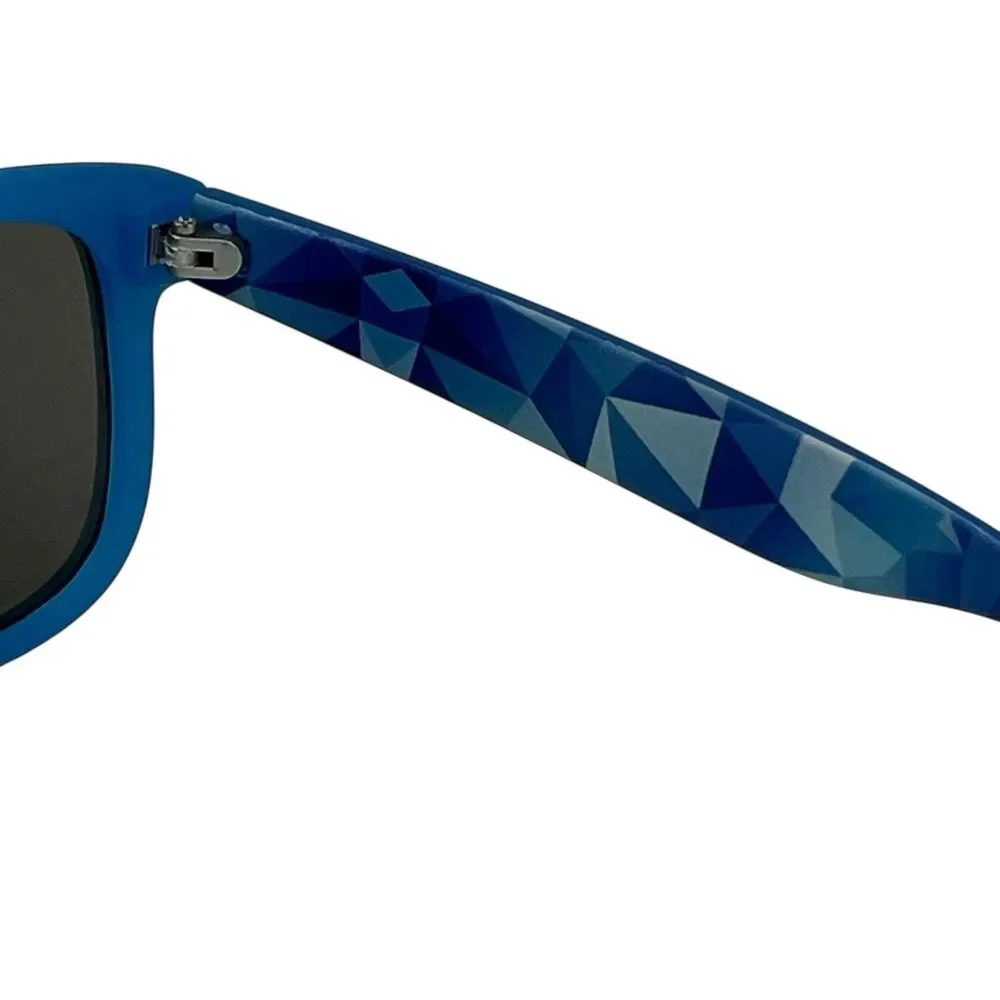 Iron Klad Sunglasses Blue Soft Touch Frame Mirror Lens Box And Bag Included